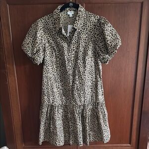 J. Crew Factory Animal Print Mini Dress